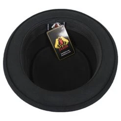 Crushable Wool Felt Pork Pie Hat - Black 7 Crushable Wool Felt Pork Pie Hat - Black -Bailey Hat Shop 410954