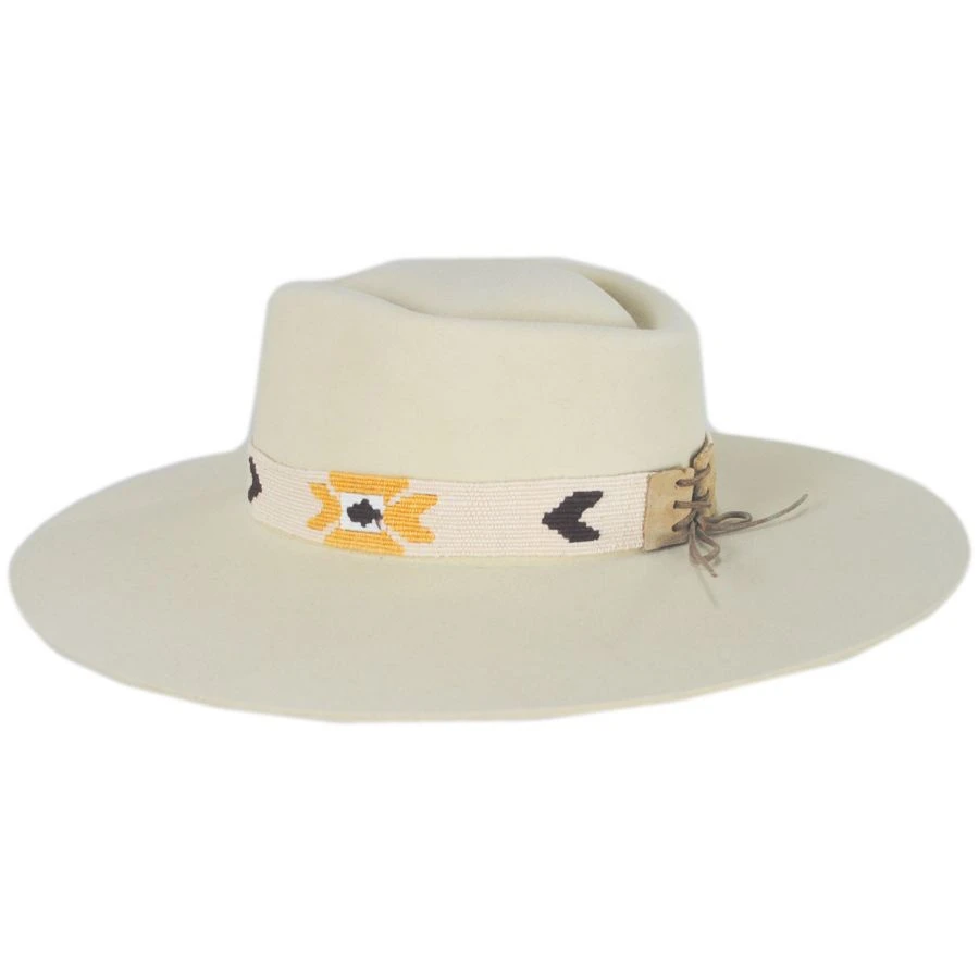 Stetson Sol Wide Brim Wool Felt Fedora Hat 4 Stetson Sol Wide Brim Wool Felt Fedora Hat - Image 2