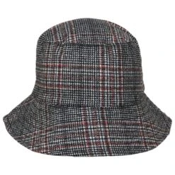 Scala Morelia Plaid Wool Blend Bucket Hat