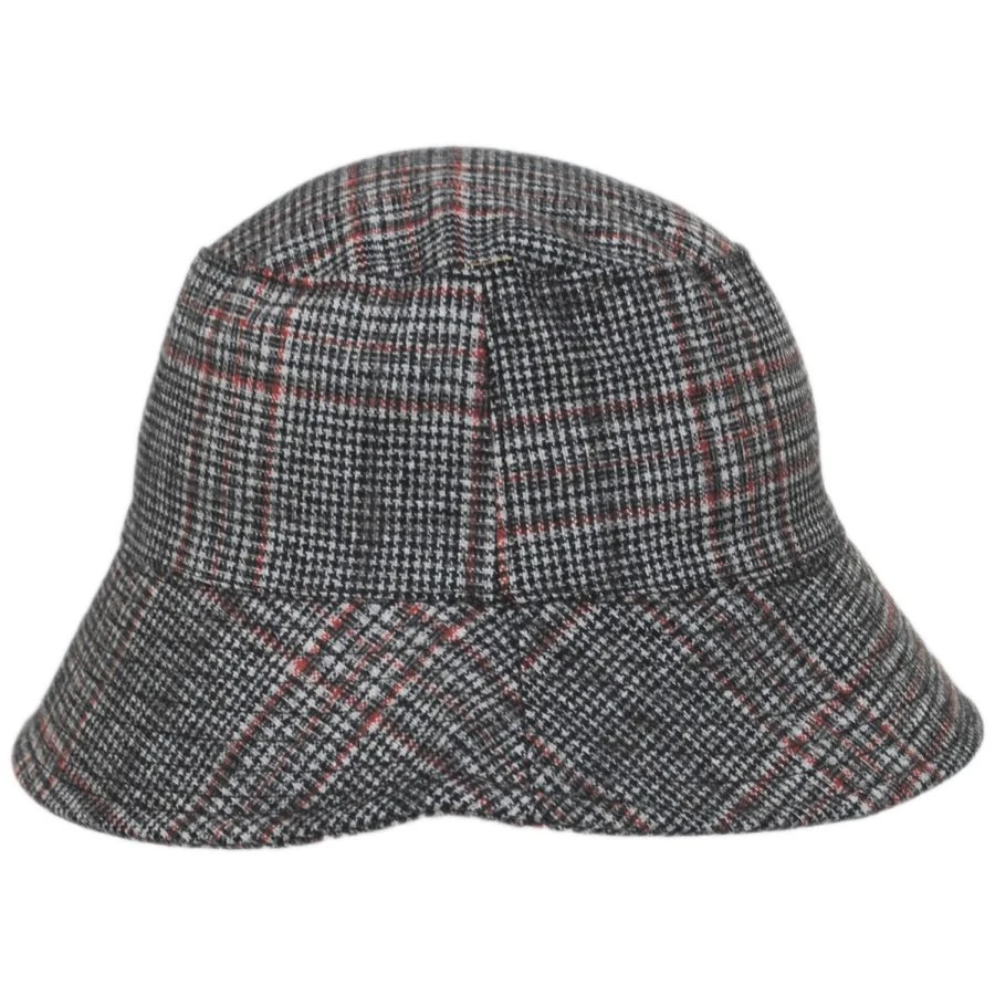 Scala Morelia Plaid Wool Blend Bucket Hat 4 Scala Morelia Plaid Wool Blend Bucket Hat - Image 2