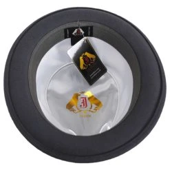 Wool Felt Diamond Crown Fedora Hat - Gray -Bailey Hat Shop 417366