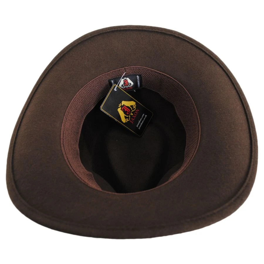 Crushable Wool Felt Outback Hat - Olive Green 5 Crushable Wool Felt Outback Hat - Olive Green - Image 3
