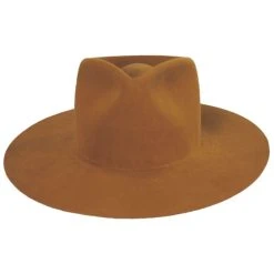 Georgia Wide Brim Wool Felt Fedora Hat