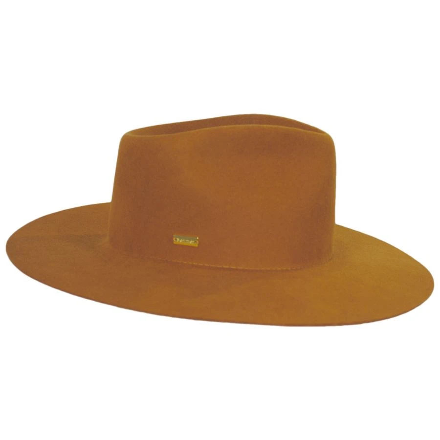 Georgia Wide Brim Wool Felt Fedora Hat 4 Georgia Wide Brim Wool Felt Fedora Hat - Image 2