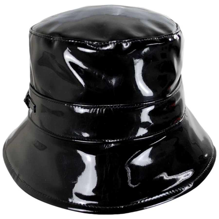 Eliane Rollable Vegan Patent Leather Bucket Hat 3 Eliane Rollable Vegan Patent Leather Bucket Hat