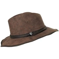 Rattler Vegan Leather Outback Hat -Bailey Hat Shop 421194