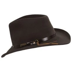 Officially Licensed Crushable Wool Felt Outback Hat - Brown -Bailey Hat Shop 422156