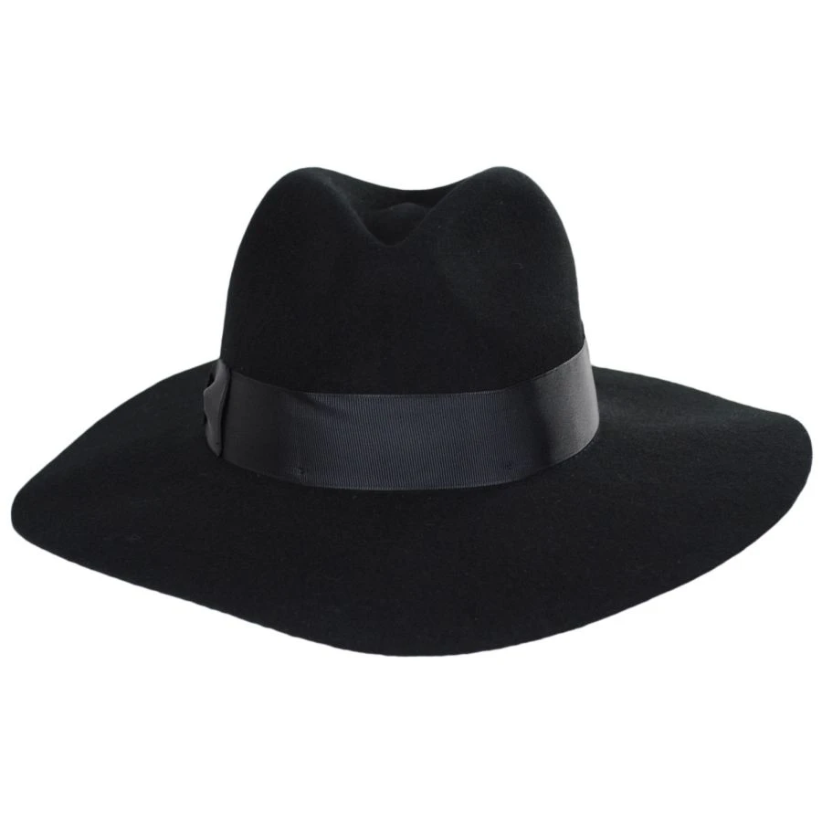 Zoey Floppy Brim Wool Felt Fedora Hat 3 Zoey Floppy Brim Wool Felt Fedora Hat