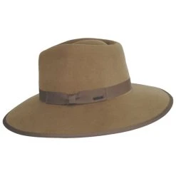 Jo Wool Felt Rancher Fedora Hat - Bronze -Bailey Hat Shop 423038