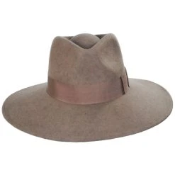 Joanna Wool Felt Fedora Hat - Tea Mix