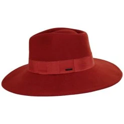 Joanna Wool Felt Fedora Hat - Orange -Bailey Hat Shop 430283