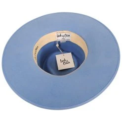 Wool Felt Rancher Fedora Hat - Light Blue 7 Wool Felt Rancher Fedora Hat - Light Blue -Bailey Hat Shop 431526