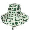 Holiday Retro Cotton Bucket Hat - White/Green -Bailey Hat Shop 431655