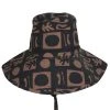 Holiday Retro Cotton Bucket Hat - Brown/Black -Bailey Hat Shop 431685