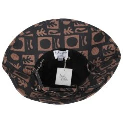 Holiday Retro Cotton Bucket Hat - Brown/Black -Bailey Hat Shop 431691