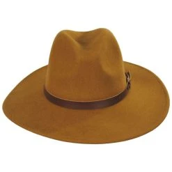Field Proper Wool Felt Fedora Hat - Chestnut