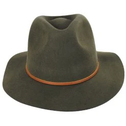 Wesley Wool Felt Floppy Fedora Hat - Army Green