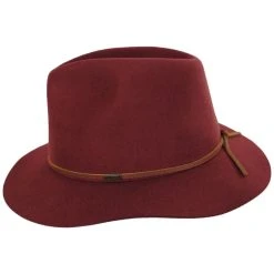 Wesley Wool Felt Floppy Fedora Hat - Brick -Bailey Hat Shop 433838