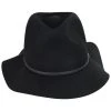 Wesley Packable Wool Felt Fedora Hat - Black