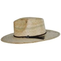 Vintage Couture Mateo Floral Band Palm Straw Rancher Fedora Hat -Bailey Hat Shop 435008