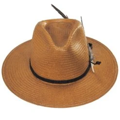 Stetson Juno Shantung Straw Fedora Hat