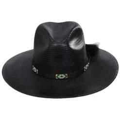 Stetson Helix Shantung Straw Fedora Hat