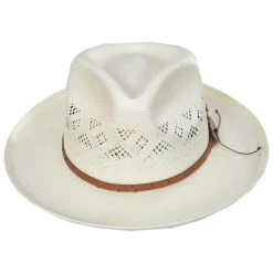 Stetson Andromeda Shantung Straw Fedora Hat
