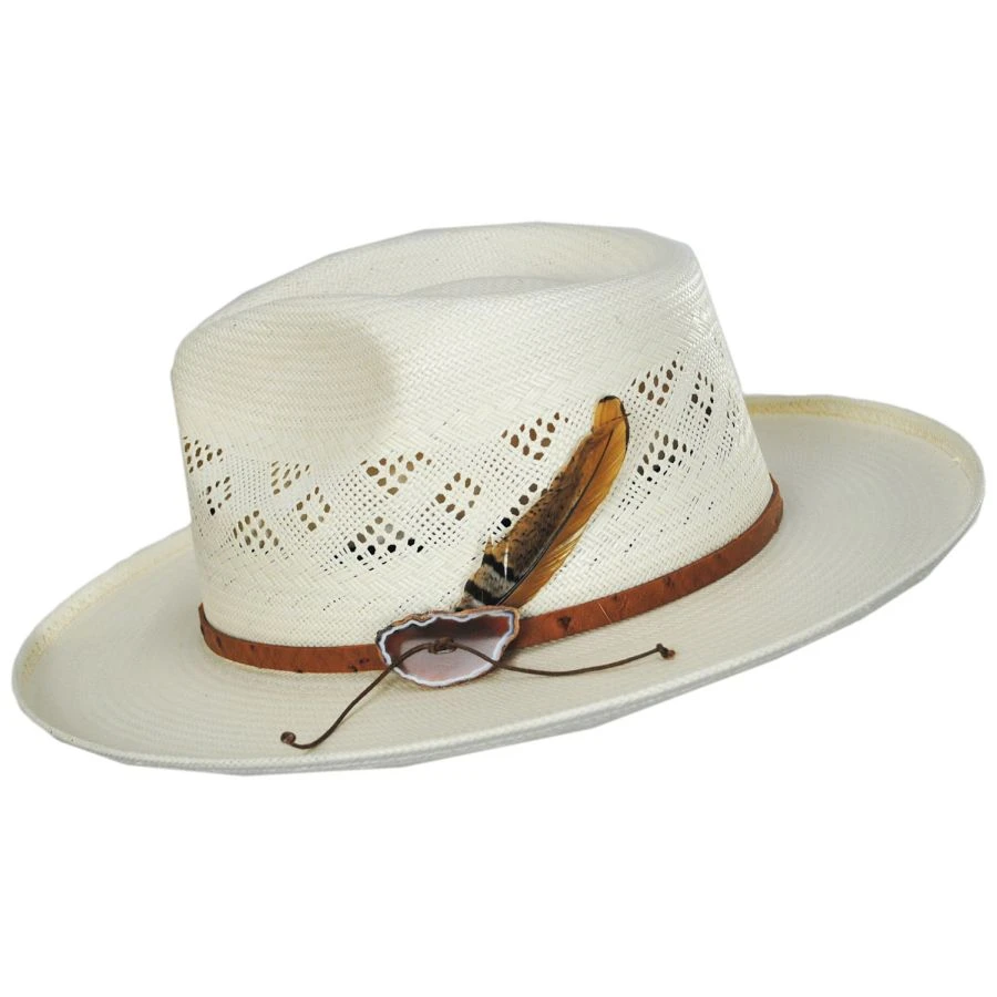 Stetson Andromeda Shantung Straw Fedora Hat 4 Stetson Andromeda Shantung Straw Fedora Hat - Image 2