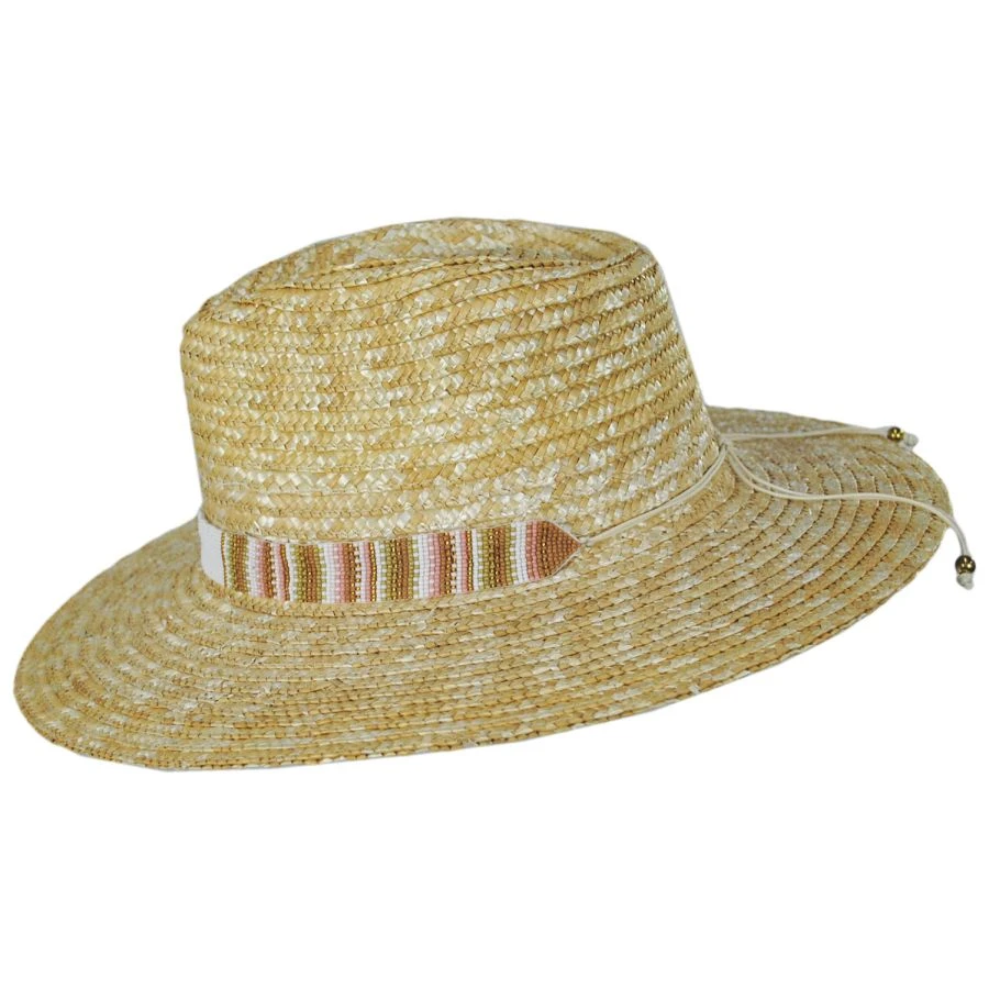 Tulum Wheat Straw Fedora Hat 4 Tulum Wheat Straw Fedora Hat - Image 2