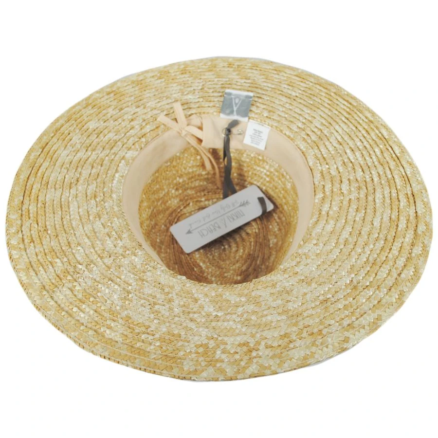Tulum Wheat Straw Fedora Hat 5 Tulum Wheat Straw Fedora Hat - Image 3