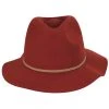 Wesley Packable Wool Felt Fedora Hat - Orange