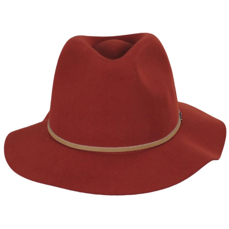 Wesley Packable Wool Felt Fedora Hat - Orange 3 Wesley Packable Wool Felt Fedora Hat - Orange