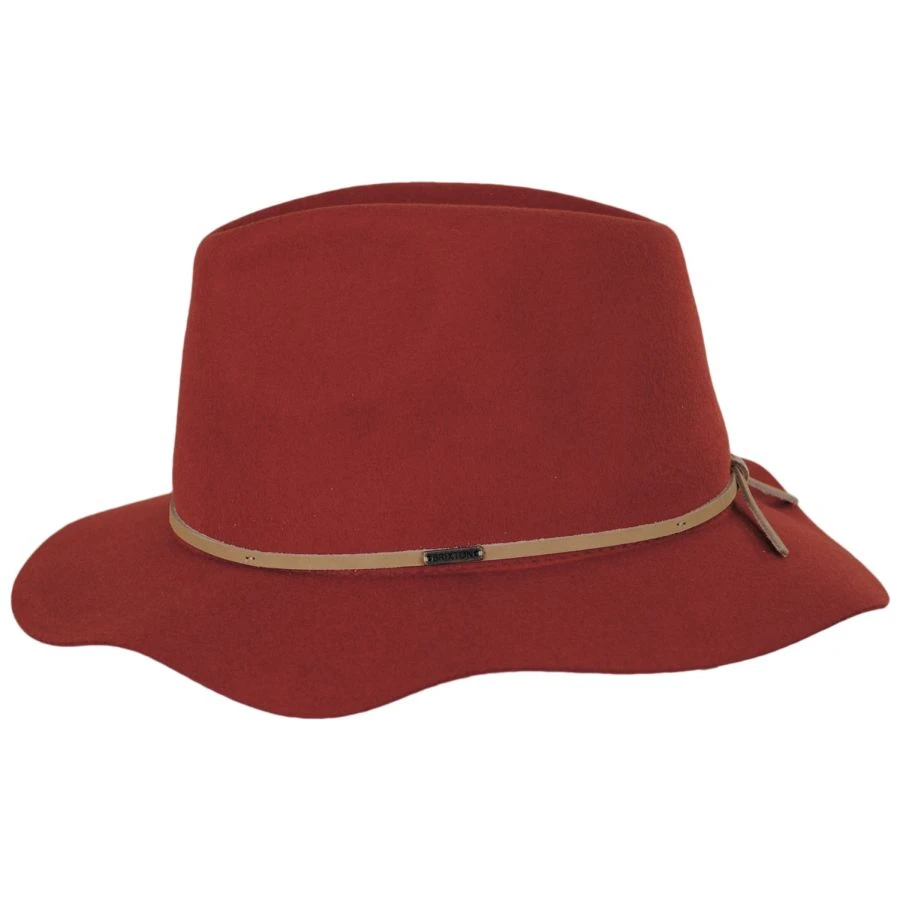 Wesley Packable Wool Felt Fedora Hat - Orange 4 Wesley Packable Wool Felt Fedora Hat - Orange - Image 2