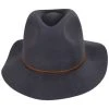 Wesley Wool Felt Floppy Fedora Hat - Dark Gray