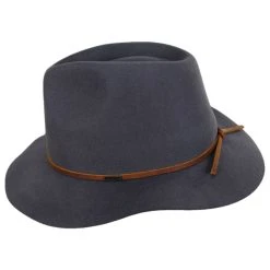 Wesley Wool Felt Floppy Fedora Hat - Dark Gray -Bailey Hat Shop 441605