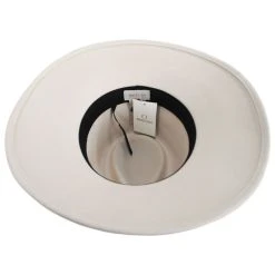 Joanna Wool Felt Fedora Hat - Ivory/Tan -Bailey Hat Shop 443241