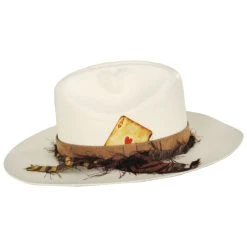 Vintage Couture Heart Bangora Straw Western Hat -Bailey Hat Shop 444309