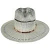 Vintage Couture Flush Bangora Shantung Straw Fedora Hat -Bailey Hat Shop 445574