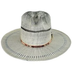 Vintage Couture Flush Bangora Shantung Straw Fedora Hat