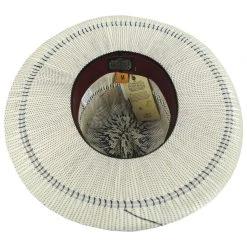 Vintage Couture Flush Bangora Shantung Straw Fedora Hat -Bailey Hat Shop 445580