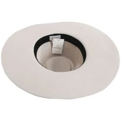 Leigh Wool Felt Wide Brim Fedora Hat - Off White -Bailey Hat Shop 446682