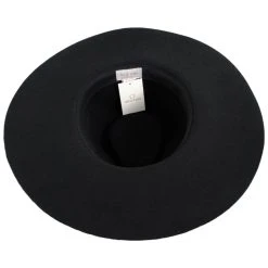 Leigh Wool Felt Wide Brim Fedora Hat - Black -Bailey Hat Shop 446742