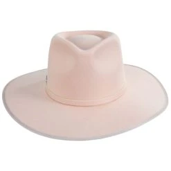 Vintage Couture Hard Candy Wool Felt Rancher Fedora Hat