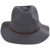 Wesley Wool Felt Floppy Fedora Hat - Gray