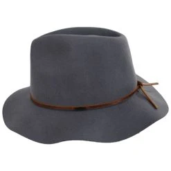 Wesley Wool Felt Floppy Fedora Hat - Gray -Bailey Hat Shop 449510