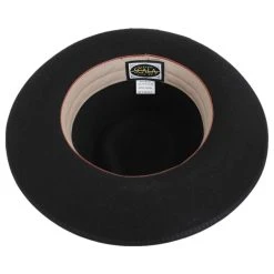 Scala Puebla Wool Felt Fedora Hat - Black 7 Scala Puebla Wool Felt Fedora Hat - Black -Bailey Hat Shop 449705