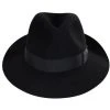Borsalino Alessandria Shaved Fur Felt Fedora Hat - Black