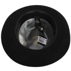 Borsalino Alessandria Shaved Fur Felt Fedora Hat - Black -Bailey Hat Shop 453926
