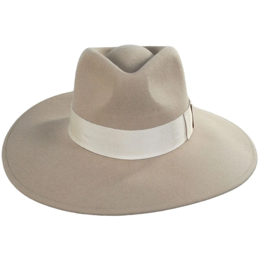 Joanna Wool Felt Fedora Hat - Fawn 3 Joanna Wool Felt Fedora Hat - Fawn