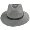 Messer Melange Wool Felt Fedora Hat - Gray/Dark Gray -Bailey Hat Shop 456543